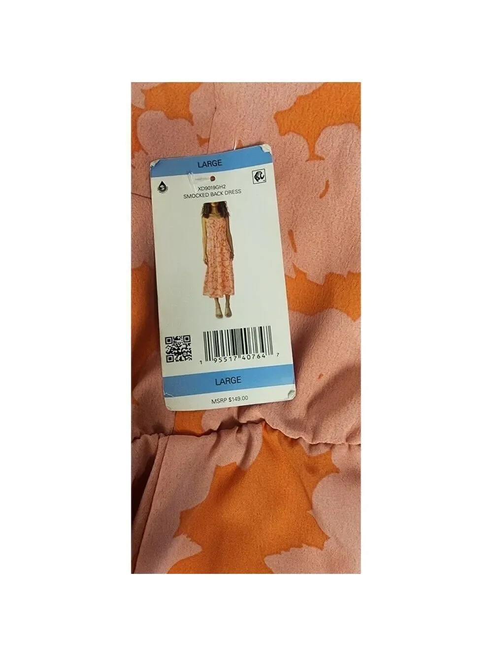 Social Standard by Sanctuary Ladies Floral Smocked Back Maxi Dress Size Large